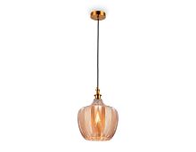Светильник подвесной TR3531 Ambrella light янтарный 1 лампа, основание бронзовое в стиле современный 