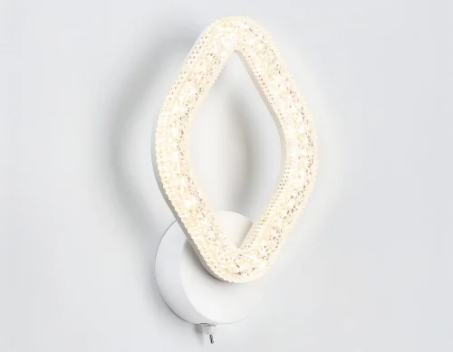 Бра с выключателем LED FA3931 Ambrella light белый на 1 лампа, основание белое в стиле современный хай-тек  фото 6
