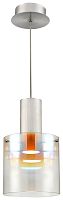 Светильник подвесной LED 248-206-01 Velante прозрачный 1 лампа, основание серебряное в стиле модерн 