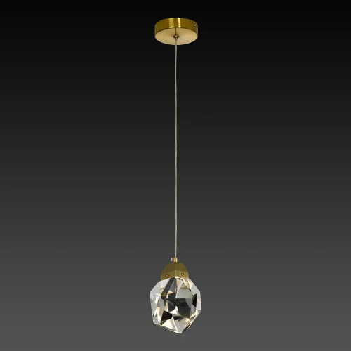 Светильник подвесной LED LSP-8479 Lussole прозрачный 1 лампа, основание матовое золото в стиле современный 