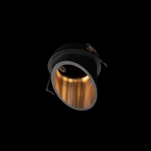 Светильник точечный Limit 10343/A Black Gold LOFT IT золотой чёрный 1 лампа, основание чёрное в стиле современный хай-тек круглый фото 2