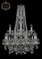 Люстра подвесная хрустальная 11.25.10+5.200.2d.h-84.Cr.Sp Bohemia Art Classic прозрачная на 15 ламп, основание хром в стиле классический Люстра подвесная хрустальная 11.25.10+5.200.2d.h-84.Cr.Sp Bohemia Art Classic прозрачная на 15 ламп, основание хром в стиле классический