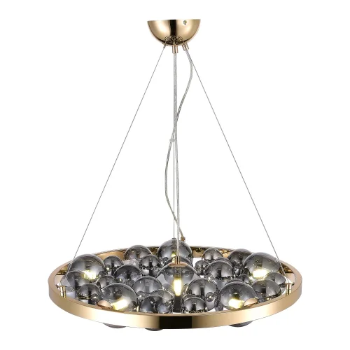Люстра подвесная Olmi SL1510.203.06 ST-Luce серая чёрная на 6 ламп, основание золотое в стиле современный шар фото 4
