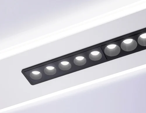 Светильник потолочный LED FL51445 Ambrella light белый 1 лампа, основание белое в стиле современный хай-тек линейный фото 8
