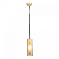 Светильник подвесной Gioia P011PL-01G Maytoni золотой 1 лампа, основание золотое в стиле современный трубочки