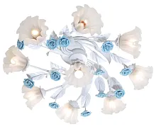 Люстра потолочная Fiori di rose 112.8.1 Lucia Tucci белая на 9 ламп, основание белое в стиле флористика прованс 