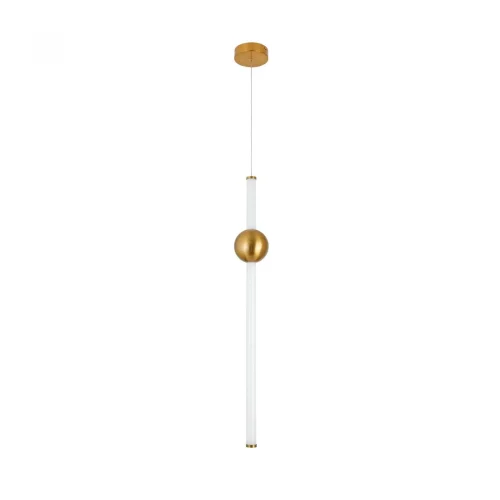 Светильник подвесной LED Angurra SL1222.213.01 ST-Luce белый золотой 1 лампа, основание золотое в стиле хай-тек трубочки