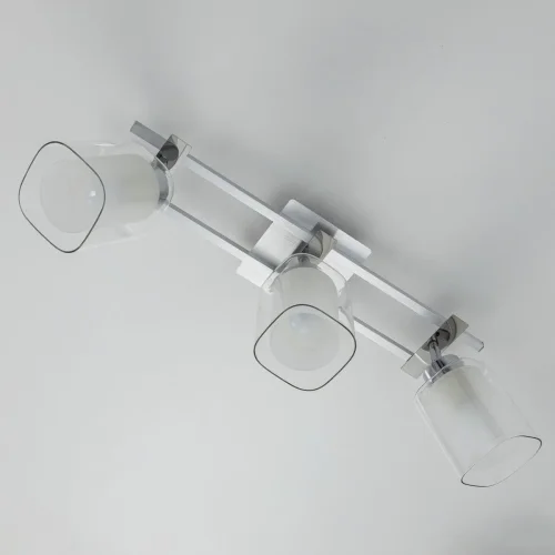 Светильник потолочный Риволи CL104130 Citilux белый прозрачный 3 лампы, основание серое в стиле современный  фото 7