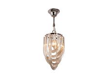 Светильник подвесной 64001/S cognac Newport янтарный 1 лампа, основание никель хром в стиле классический 