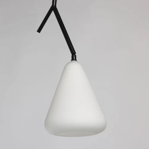 Светильник подвесной Лоск 107010701 MW-Light белый 1 лампа, основание чёрное в стиле современный  фото 2