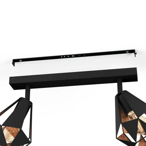 Спот с 2 лампами Carlton 7 43716 Eglo чёрный E27 в стиле современный лофт  фото 4