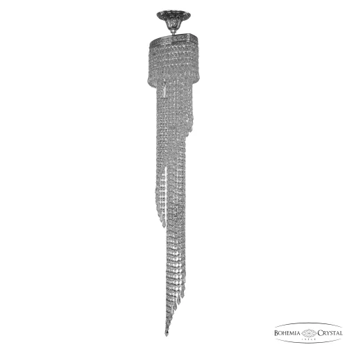 Люстра каскадная хрустальная 83113/35IV-100 Ni Bohemia Ivele Crystal прозрачная на 8 ламп, основание никель в стиле классический современный r фото 2