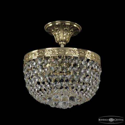 Светильник потолочный 19281/20IV G Bohemia Ivele Crystal прозрачный 2 лампы, основание золотое в стиле классический sp