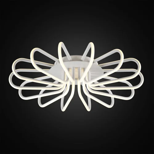 Люстра потолочная LED Джемини CL229160 Citilux белая на 1 лампа, основание белое в стиле современный хай-тек минимализм  фото 2
