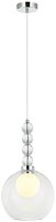 Светильник подвесной Designo 2166/09/01P Stilfort прозрачный 1 лампа, основание хром в стиле современный шар
