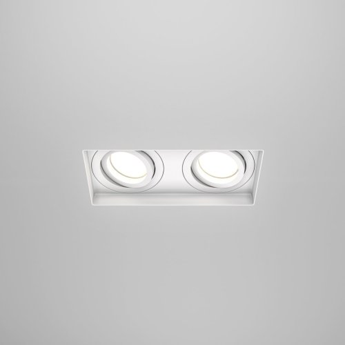 Светильник точечный Atom DL003-02-W Maytoni белый 2 лампы, основание белое в стиле современный хай-тек для затирки фото 6