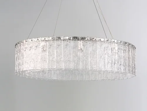 Люстра подвесная 10826+4/S Newport прозрачная на 10 ламп, основание никель в стиле американский современный классический  фото 2
