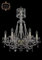 Люстра подвесная хрустальная 11.25.6.200.XL-68.Gd.Sp Bohemia Art Classic прозрачная на 6 ламп, основание золотое в стиле классический Люстра подвесная хрустальная 11.25.6.200.XL-68.Gd.Sp Bohemia Art Classic прозрачная на 6 ламп, основание золотое в стиле классический