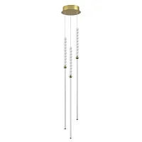 Светильник подвесной LED Monella 6639/33L Odeon Light белый 1 лампа, основание античное бронза в стиле современный каскад