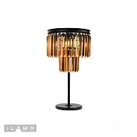 Настольная лампа Triumph 7382/3T CR iLamp прозрачная 3 лампы, основание чёрное металл в стиле современный 