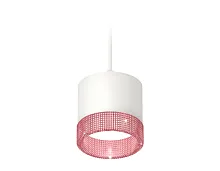 Светильник подвесной XP8110040 Ambrella light белый розовый 1 лампа, основание белое в стиле хай-тек 