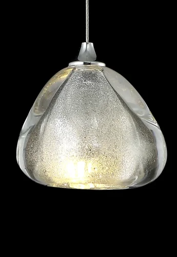 Светильник подвесной VERANO SP1 SILVER Crystal Lux прозрачный серебряный 1 лампа, основание хром в стиле современный выдувное фото 5