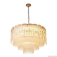 Люстра подвесная хрустальная Florida 10298/800 French gold LOFT IT прозрачная на 18 ламп, основание золотое в стиле современный 