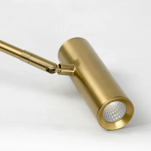Бра LED Clay LSP-7241 Lussole матовый золото на 1 лампа, основание матовое золото в стиле хай-тек современный гибкая ножка для чтения фото 2