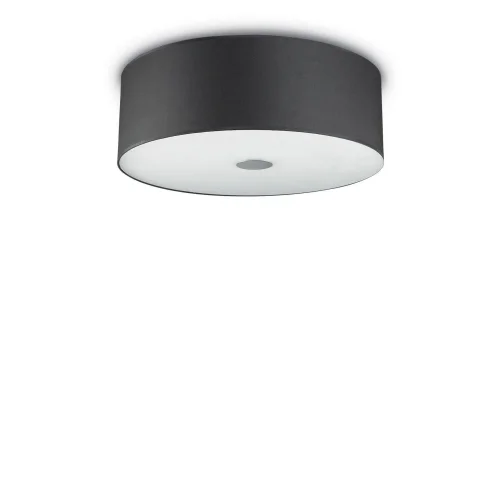 Люстра потолочная WOODY PL4 NERO Ideal Lux чёрная на 4 лампы, основание хром в стиле современный 