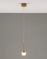 Светильник подвесной LED Drop V10864-PL Moderli бежевый белый 1 лампа, основание бежевое в стиле модерн 