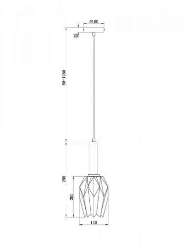Светильник подвесной Delta Market FR9001PL-01B Freya белый 1 лампа, основание чёрное в стиле современный  фото 6