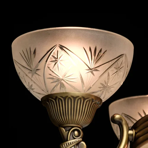 Люстра подвесная Афродита 317012006 MW-Light белая на 3 лампы, основание латунь в стиле классический  фото 10