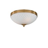 Люстра потолочная  PL 8500/3 Reccagni Angelo белая на 3 лампы, основание золотое в стиле классический 