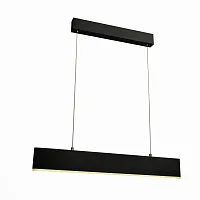 Светильник подвесной LED Percetti SL567.403.01 St-Luce чёрный 1 лампа, основание чёрное в стиле минимализм современный линейный