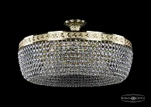 Люстра потолочная хрустальная 19031/60IV G Bohemia Ivele Crystal прозрачная на 10 ламп, основание золотое в стиле классика sp
