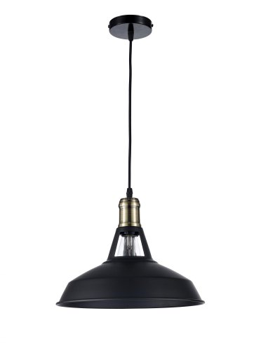 Светильник подвесной лофт Faustino E 1.3.P1 B Arti Lampadari чёрный 1 лампа, основание чёрное в стиле лофт 