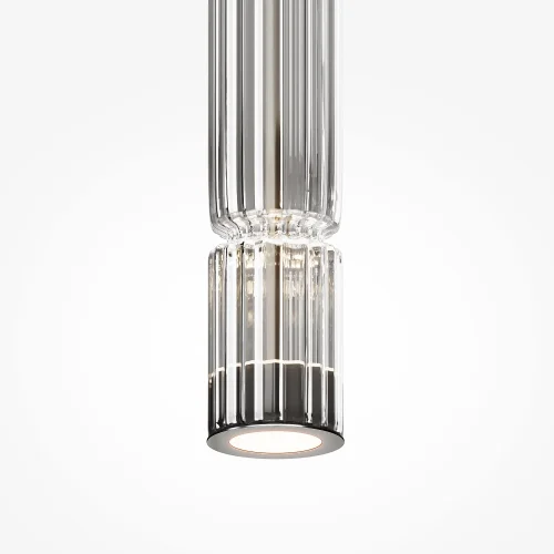 Светильник подвесной LED Ordo MOD272PL-L12CH3K1 Maytoni хром 1 лампа, основание хром в стиле современный трубочки фото 3