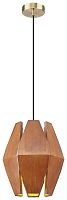 Светильник подвесной 533-726-01 Velante коричневый 1 лампа, основание латунь в стиле кантри модерн 