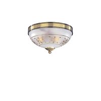 Люстра потолочная  PL 6002/2 Reccagni Angelo прозрачная белая на 2 лампы, основание античное бронза в стиле классика 