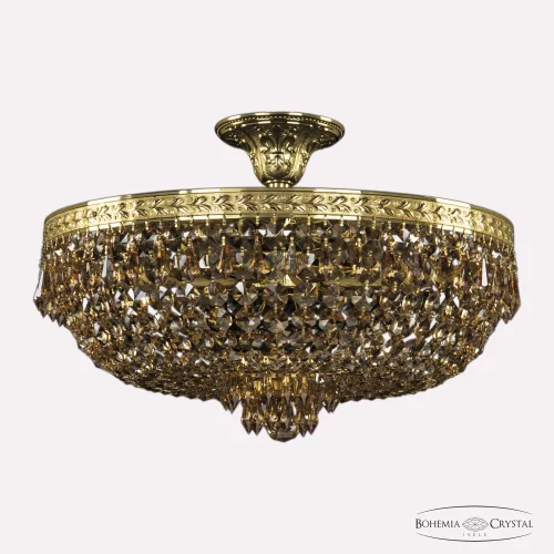 Люстра потолочная 19271/45IV G R721 Bohemia Ivele Crystal янтарная на 6 ламп, основание золотое в стиле классический sp фото 2