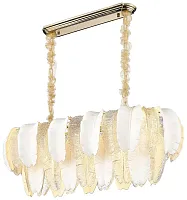 Люстра подвесная Alexia WE125.14.303 Wertmark белая на 14 ламп, основание золотое в стиле арт-деко флористика Люстра подвесная Alexia WE125.14.303 Wertmark белая на 14 ламп, основание золотое в стиле арт-деко флористика