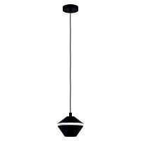 Светильник подвесной Perpigo 98681 Eglo белый чёрный 1 лампа, основание чёрное в стиле современный 