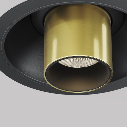 Светильник точечный LED Focus T C140RS-L300-7W3K-BBS Maytoni латунь 1 лампа, основание чёрное в стиле современный хай-тек круглый трубочки фото 3