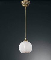 Светильник подвесной L 8700/14 Reccagni Angelo белый 1 лампа, основание античное бронза в стиле классический 