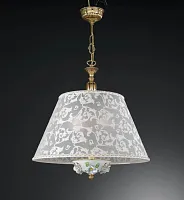 Люстра подвесная  L 9100/50 Reccagni Angelo белая на 3 лампы, основание золотое в стиле классический 