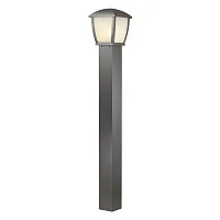 Парковый светильник TAKO 4051/1F Odeon Light уличный IP44 чёрный серый 1 лампа, плафон белый в стиле современный E27