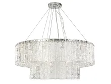 Люстра подвесная 10826+18/S nickel Newport прозрачная на 24 лампы, основание никель в стиле классический современный американский Люстра подвесная 10826+18/S nickel Newport прозрачная на 24 лампы, основание никель в стиле классический современный американский