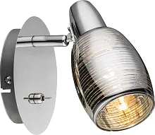 Бра с выключателем CARSON 54986-1 Globo хром 1 лампа, основание хром в стиле современный 