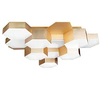 Люстра потолочная LED Favo 750121 Lightstar матовая золото белая на 1 лампа, основание матовое золото в стиле хай-тек 