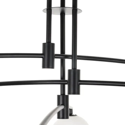 Люстра потолочная Stacy MR1013-6P MyFar белая на 6 ламп, основание чёрное в стиле современный лофт шар фото 4